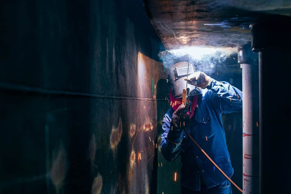 Welding in a small space without proper ventilation can be extremely hazardous.