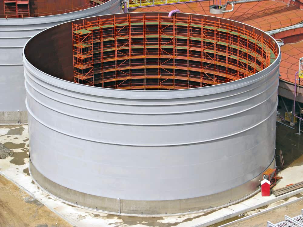 Orbital welding speeds up the welding of oil storage tanks compared to traditional methods.