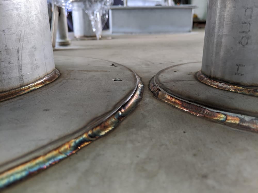 Pressure vessel nozzle welds