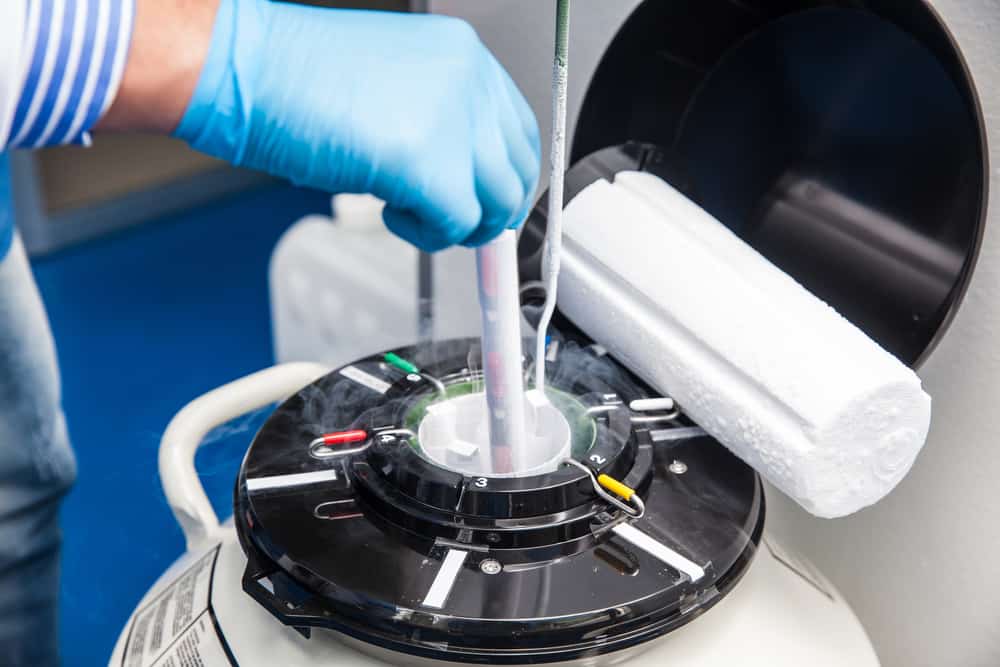 A cryogenic tank at a life sciences laboratory