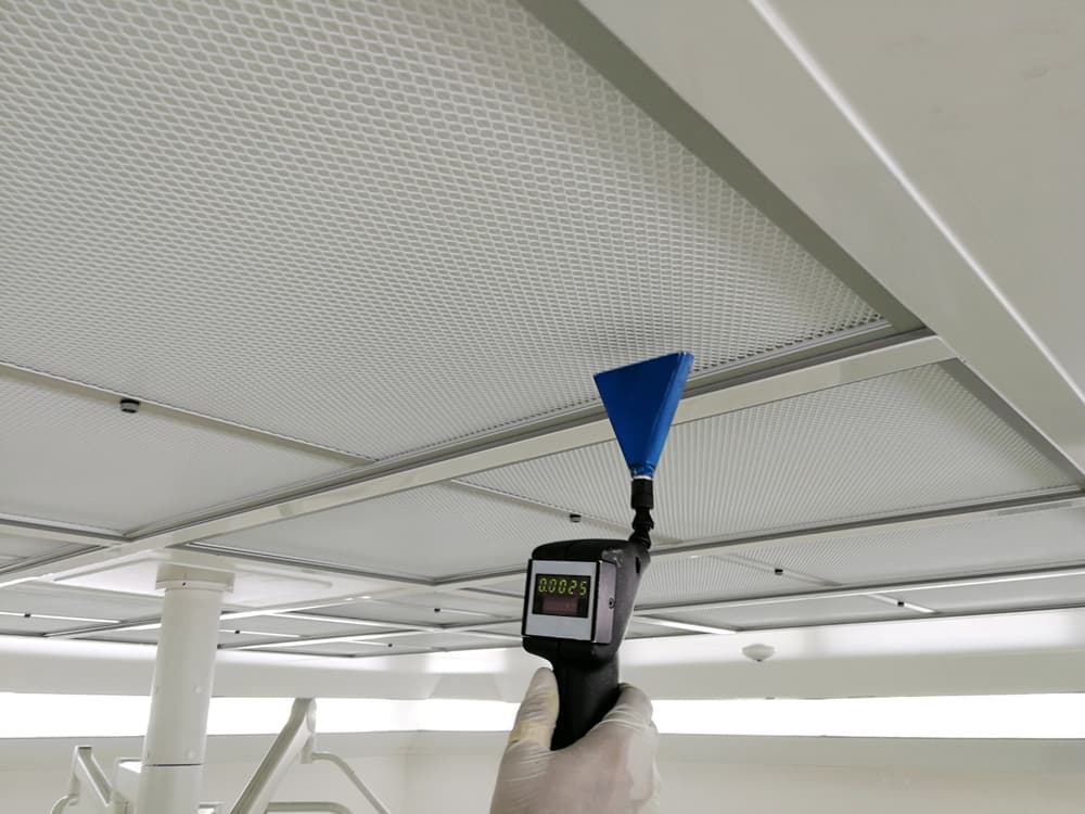 HEPA filter installed in a cleanroom to prevent contamination)
