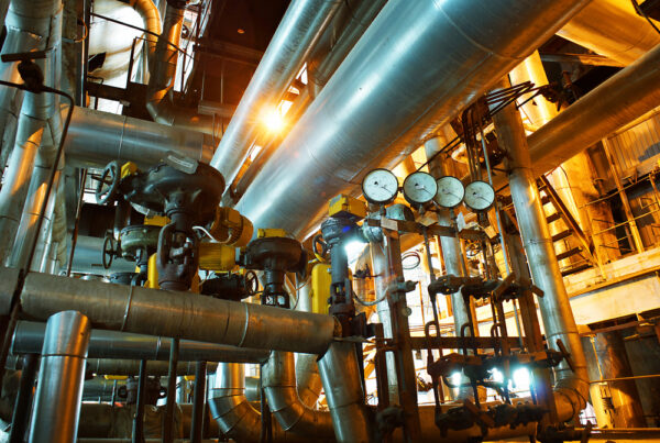 A Pipe and tube network in an industrial facility.